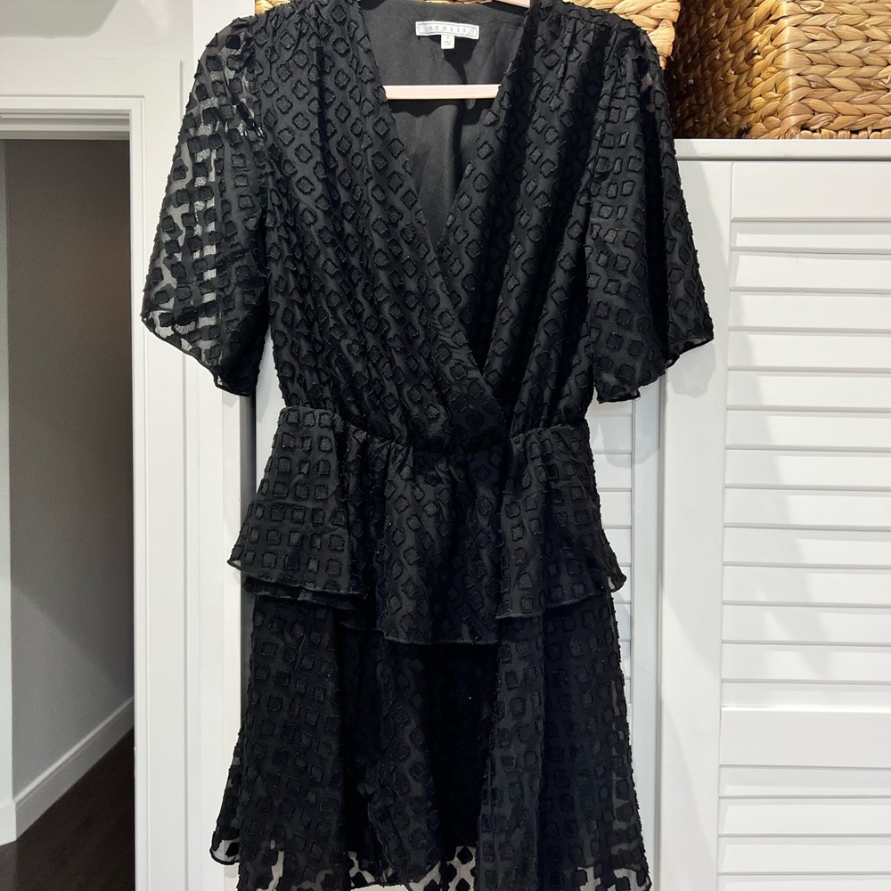 Senlis Black Tiered Dress - Picture 2 of 2